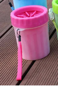 Blue silicone dog paw wash bucket for grooming and cleaning pet feet