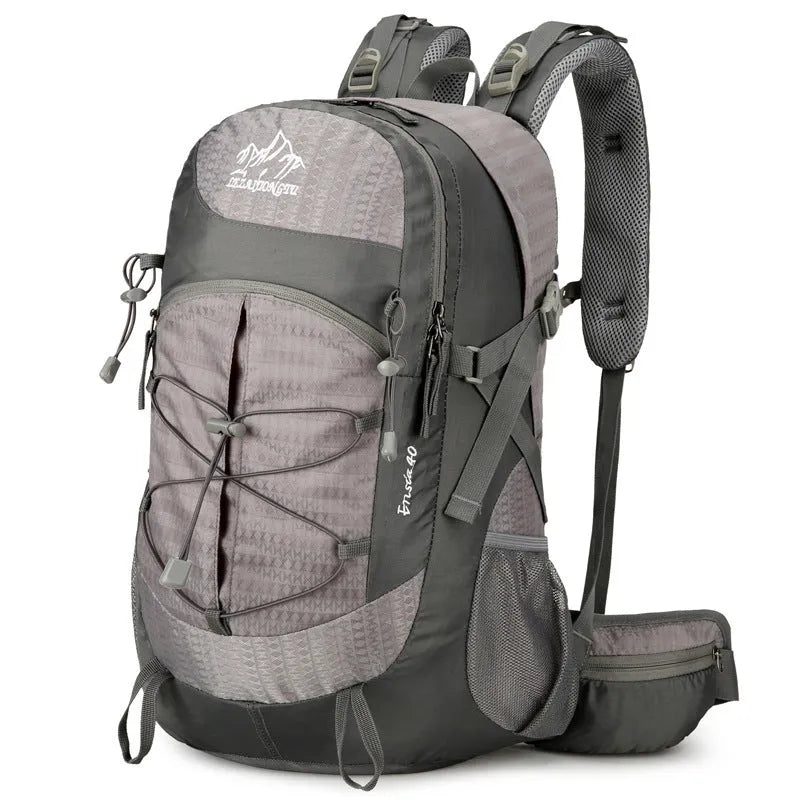 Outdoor hiking backpack nylon waterproof 20-35L unisex solid colour with air pillow belt
