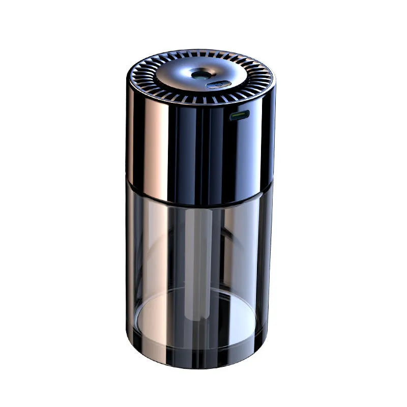 AI intelligent spray perfume humidifier with USB plug and glass perfume seat.
