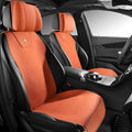 Tailored leather ultra thin car seat cover with gradient hole pattern in fur material