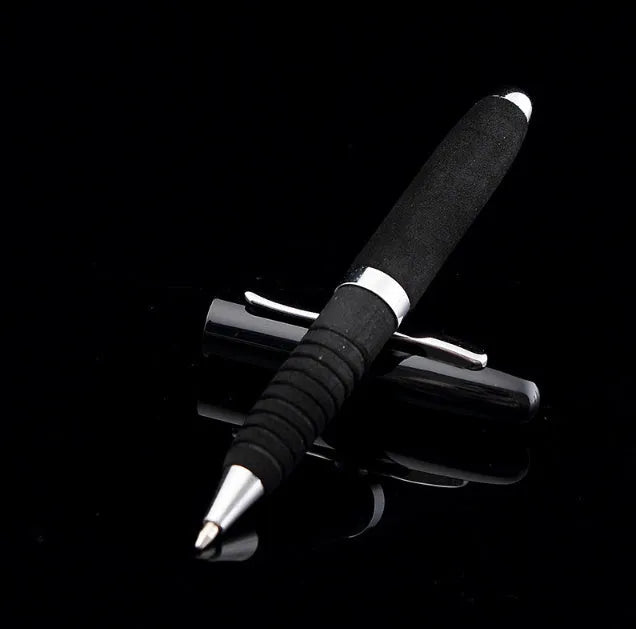 EVA metal cap mini ballpoint pen with a 1.0mm tip, shown in silver colour.