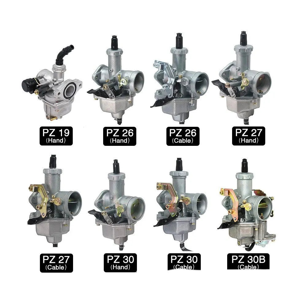 PZ27 motorcycle carburetor with automatic damper, made of zinc alloy, 10x12x5cm size