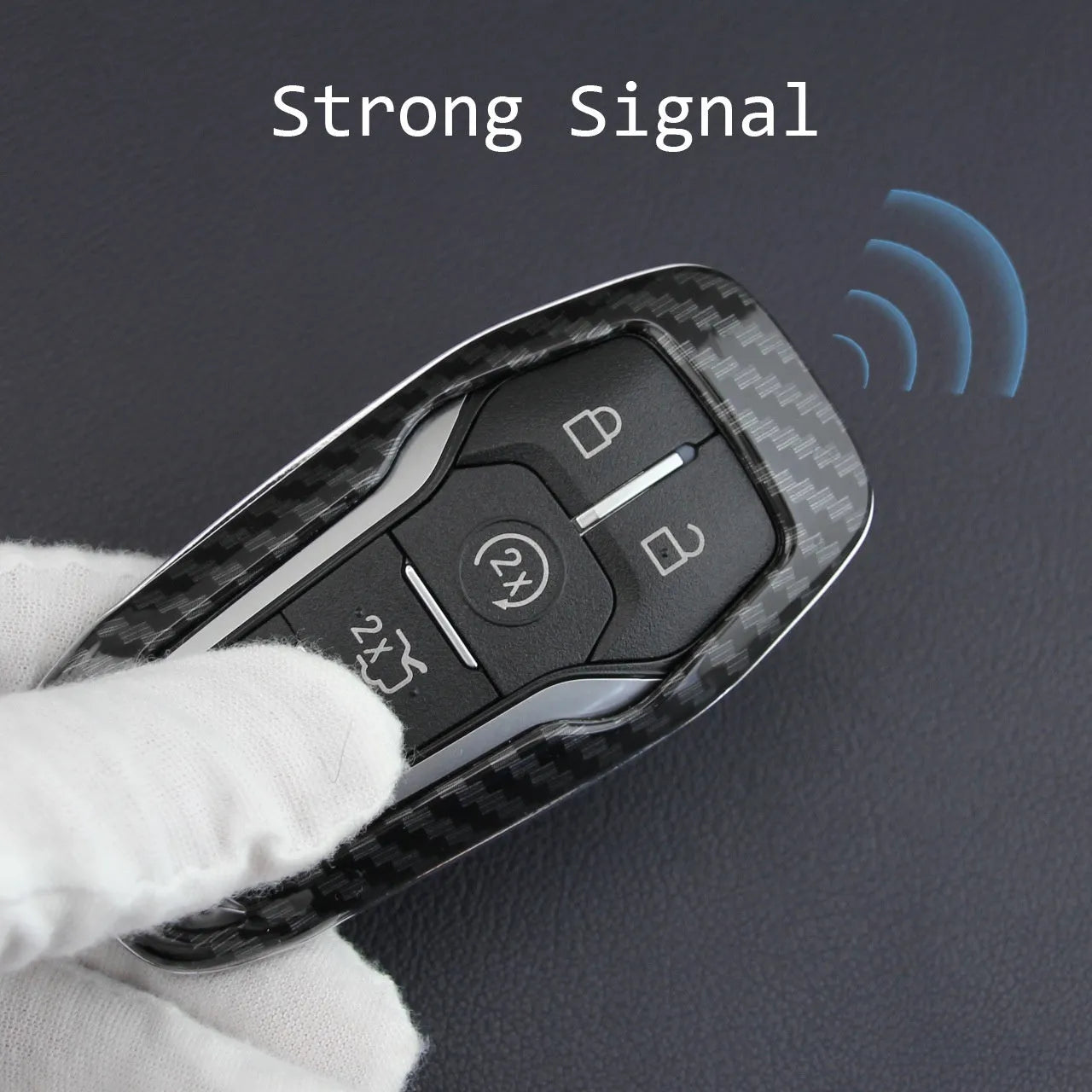 Plastic remote control protective shell for car keys with a buckle closure.
