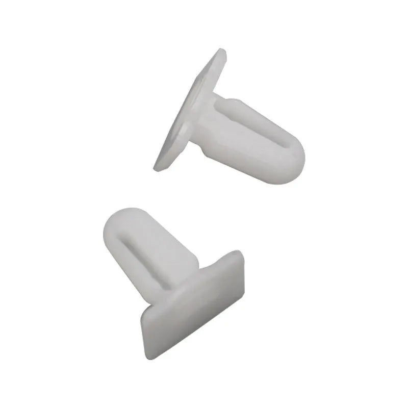 Pack of 60 white PA66 plastic automobile trim clip fasteners, style D318.
