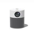 White mini home high-definition projector with 1080P resolution and front projection lens