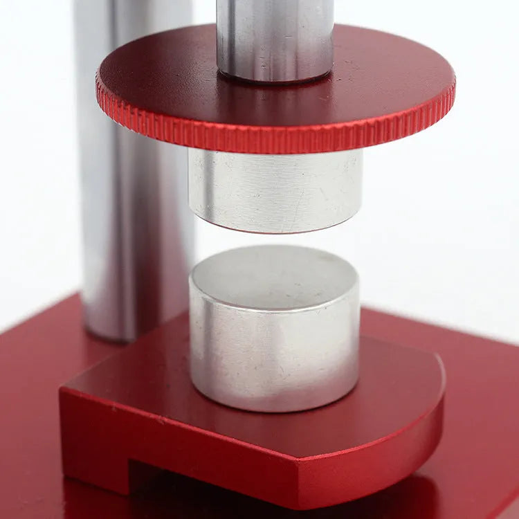 Watch repair spiral cap presser tool with a set of 20 plastic moulds for watch back covers
