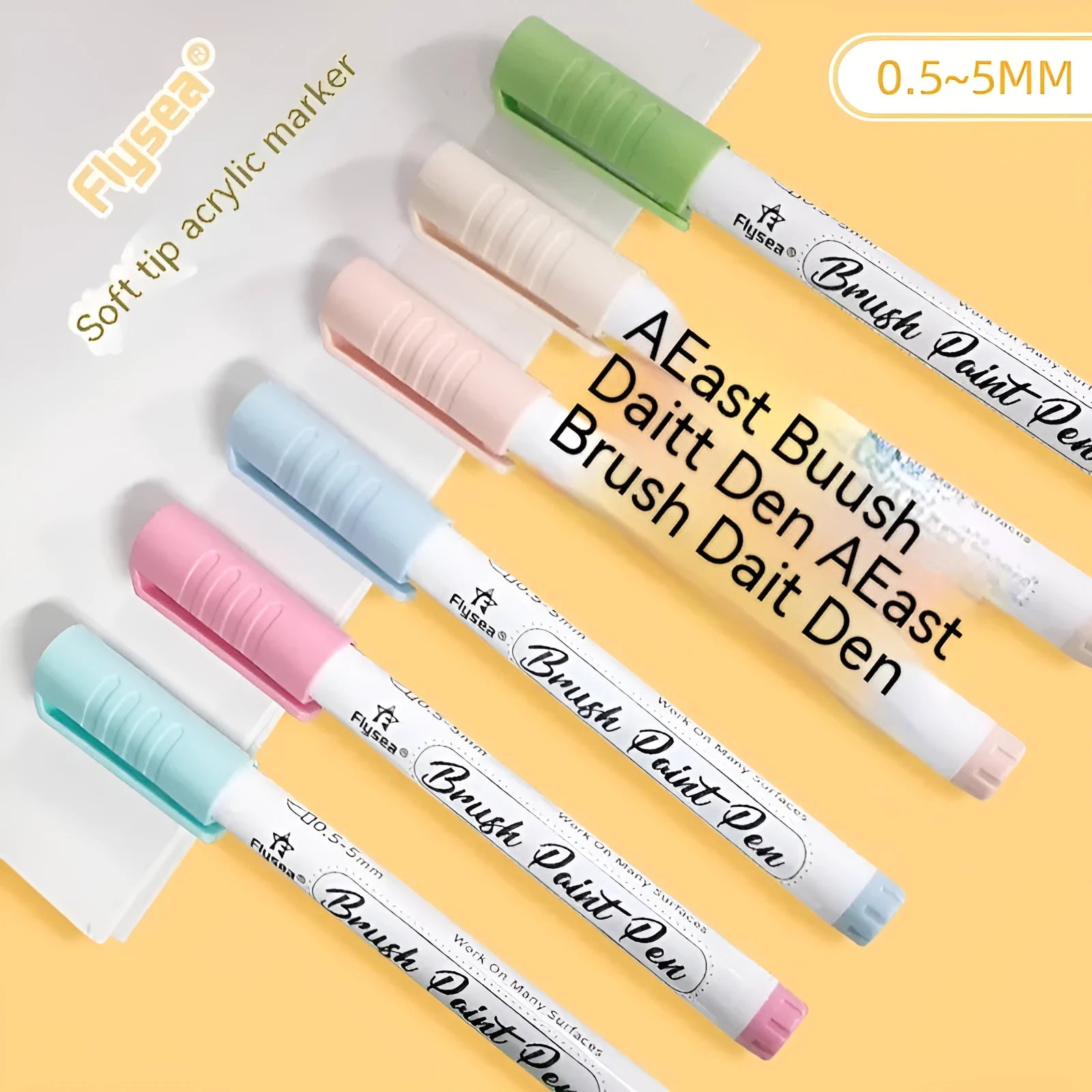 Set of soft head gouache brush marker pens for hand painting and card decoration