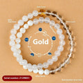 Handmade Duobao crystal double ring bracelet for women in five element colours.