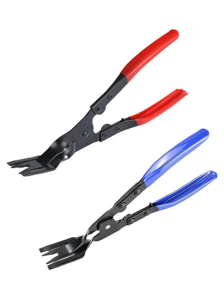 Blue steel car door panel removal pliers with 235mm length for interior clamp disassembly