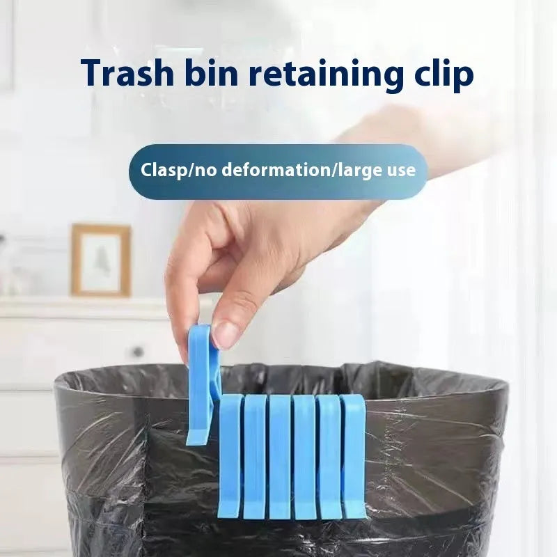 PP plastic non-slip clip for fixing bin liners to the side of a rubbish bin