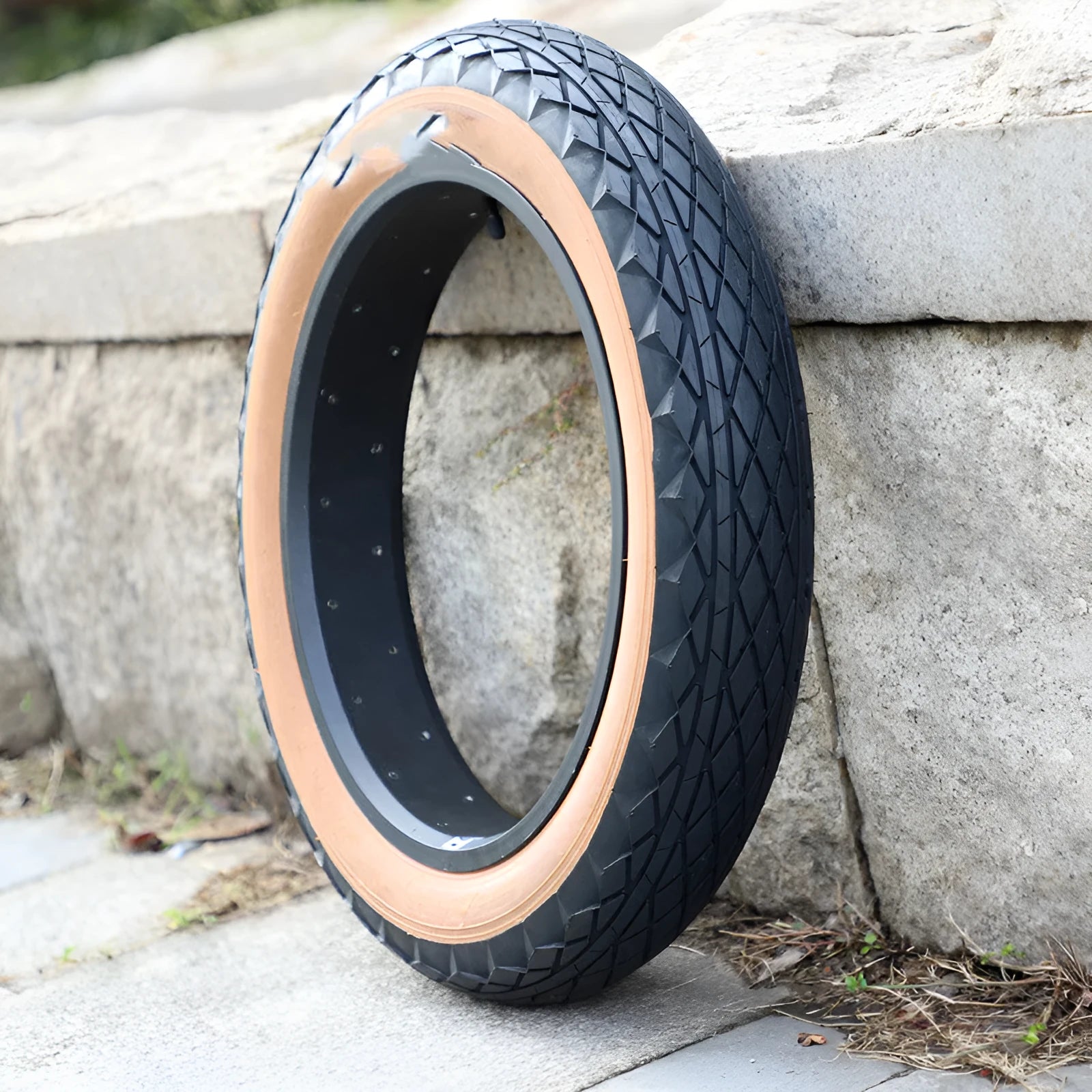 20x4.0 inch brown rubber tyre with skin edge finish for snowmobile electric powered beach car