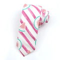 Korean style narrow cotton bow tie with a colourful cartoon print pattern.