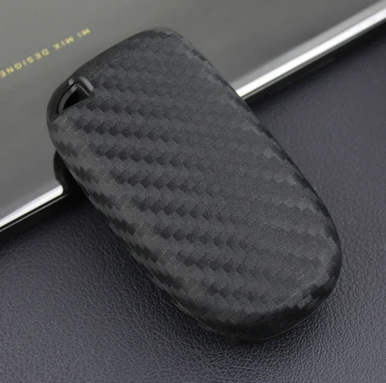 Silicone car key case with carbon fibre pattern for Dodge Chrysler Fiat vehicles