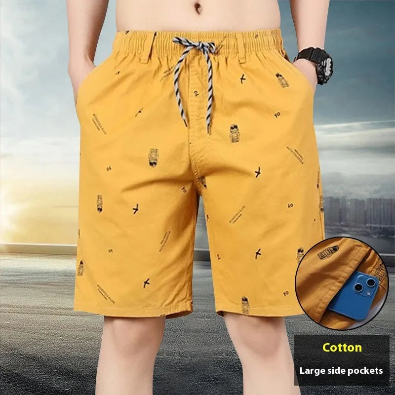 Summer loose cropped cotton pants in army green colour showing casual sports style design
