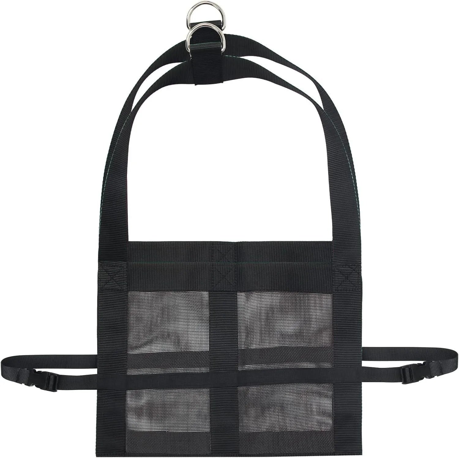 Black nylon calf and dog weighing sling measuring 35cm by 150cm for livestock and pets