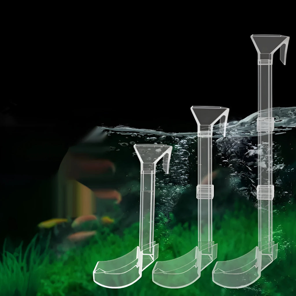 Aquarium precise feeding dish set with plastic feeding tubes, cleaning brush and feed spoon