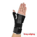 Carbon fibre wrist guard with adjustable thumb strap in black and grey colours