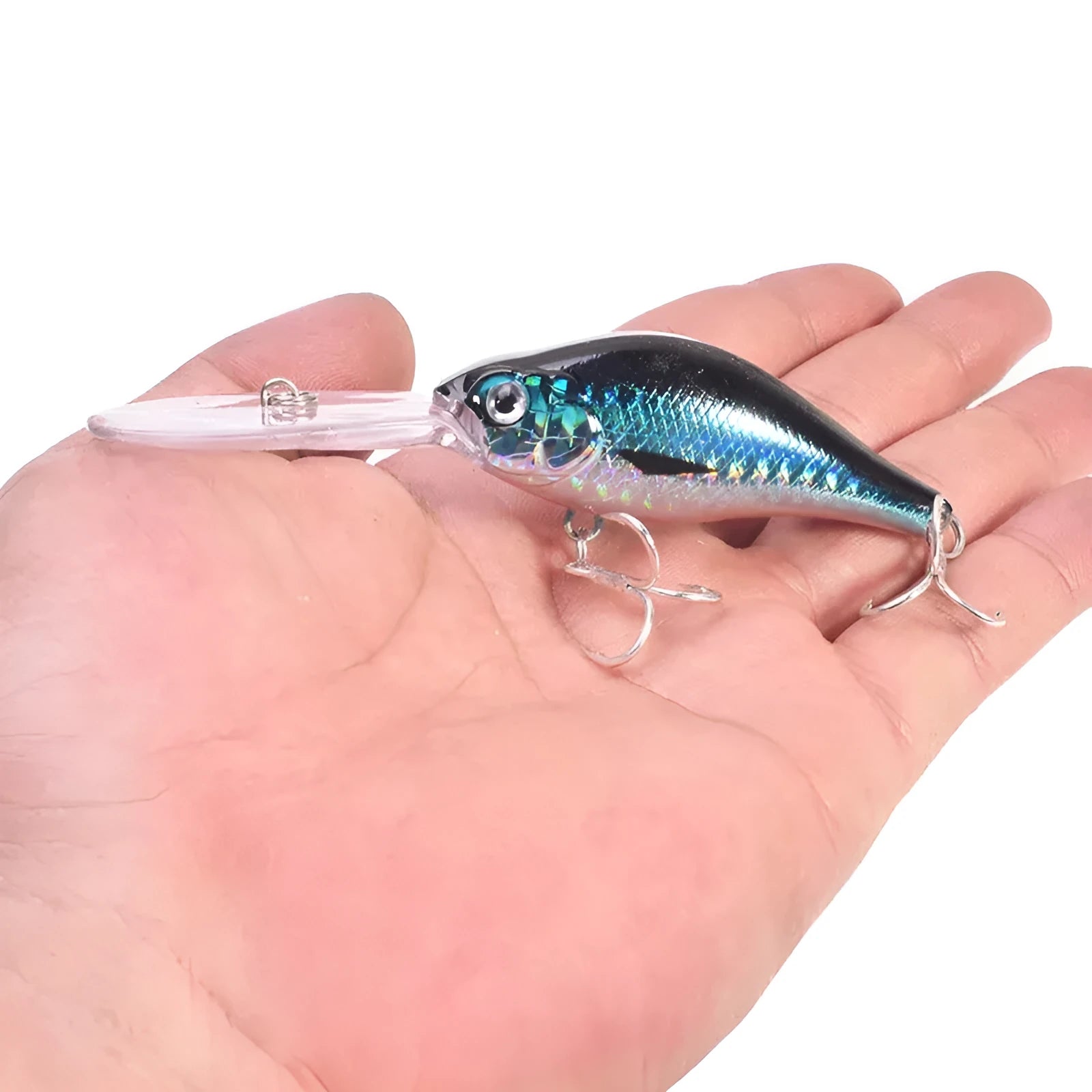 Floating Rock Little Fat Man hard mino fishing lure showing colour options and long diving lip.