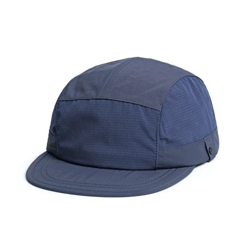 A dome crown polyester cap with a soft tongue, shown in Army Green colour, on a white background.