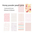 50-piece pack of retro sweet light note paper in ten dessert colours including blue fruit and strawberry, each 56mm by 83mm.