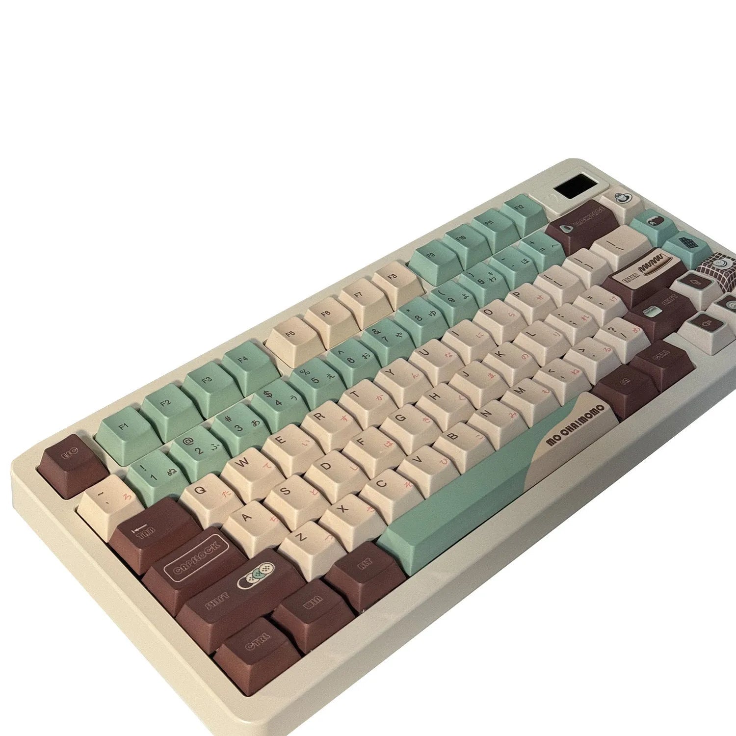 Craft Key CAP plastic keycap set in Matcha Theme colour with five-sided sublimation printing.