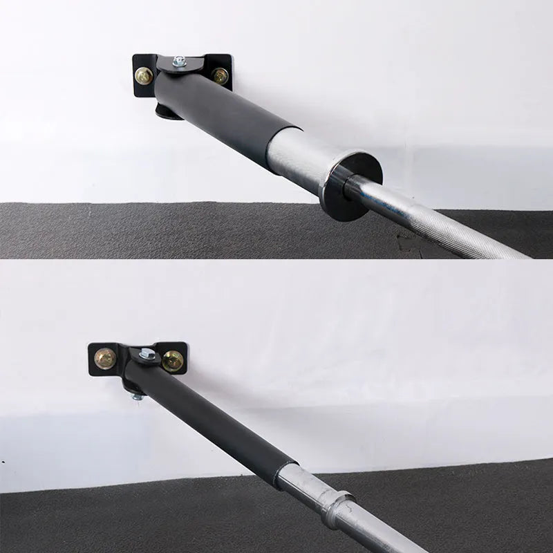 Steel wall-mounted rack with 25 tubes for storing barbells or barrels