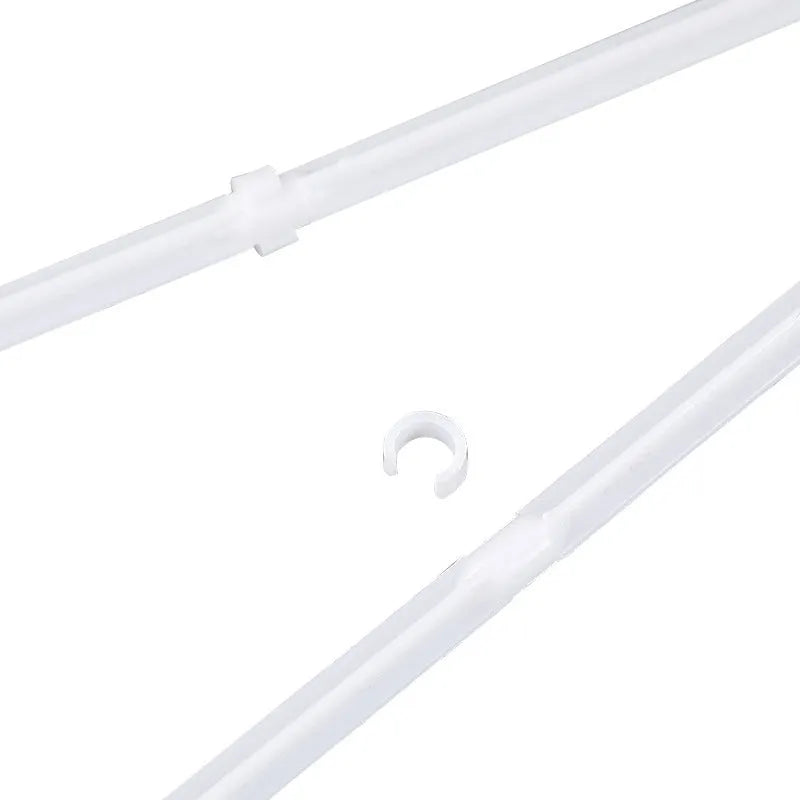 White PP plastic car window flag pole holder clip with ten poles.