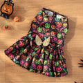 Dog wearing orange angel wings Halloween costume with bright pumpkin colour option