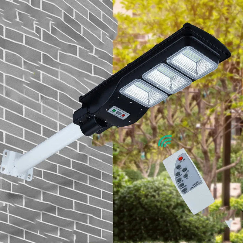 60W integrated solar street light with LED lighting and remote control for outdoor areas