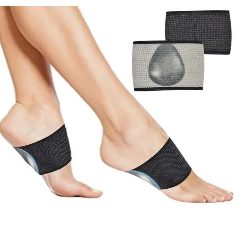 Elastic arch support foot bandage with heart pattern design for flat feet relief