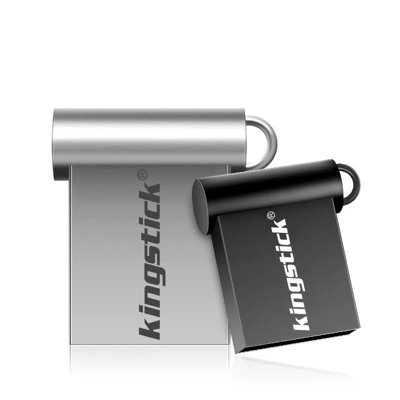 Metal mini USB 2.0 flash drive 32GB in black grey with compact thumb design