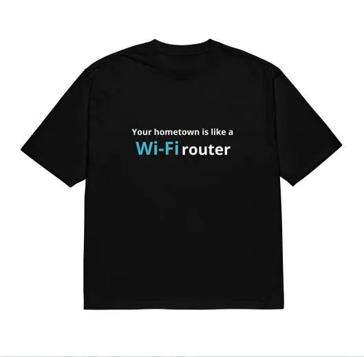 Black men's loose fit t-shirt with a large 3D digital cartoon print on the front.