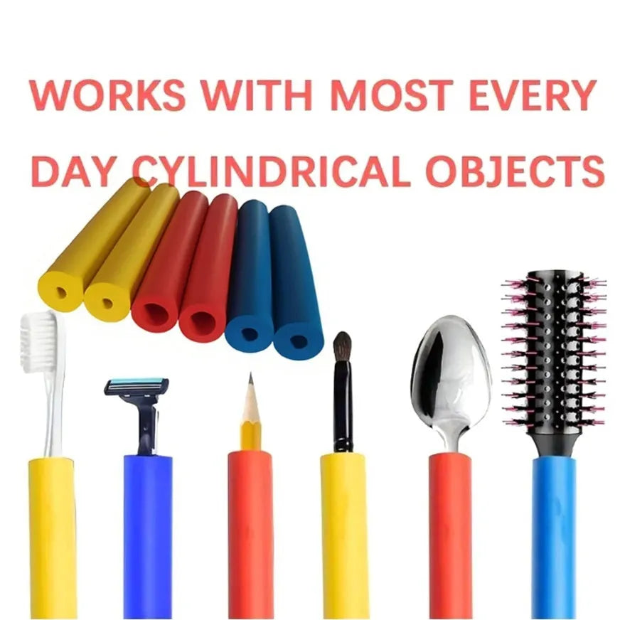 Pack of six or nine black rubber grip hoses for pens showing 10mm and 18mm inner diameter options.