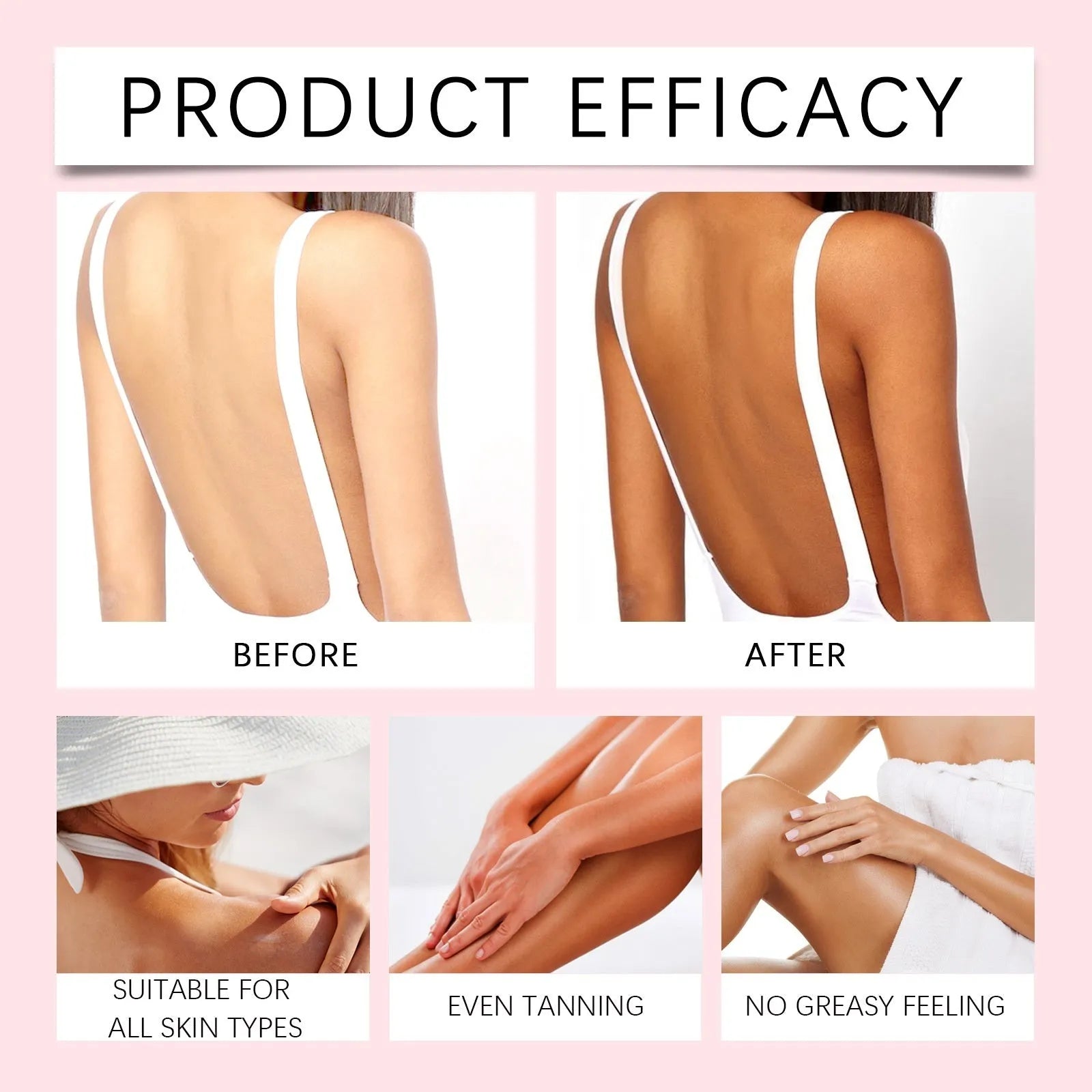 60ml bottle of tanning drops for a sunless body tan, shown with dropper.