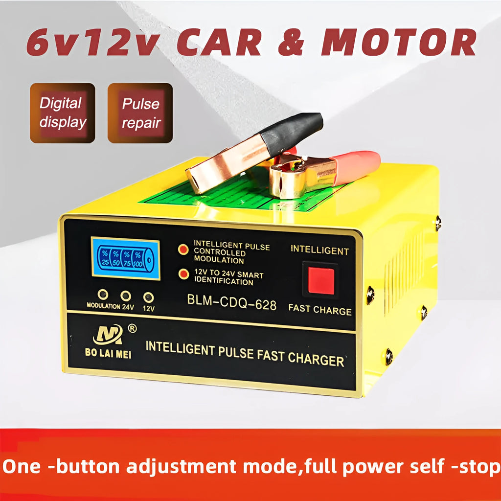 BT 168 car battery charger for 12V and 24V lead acid automotive batteries with US plug