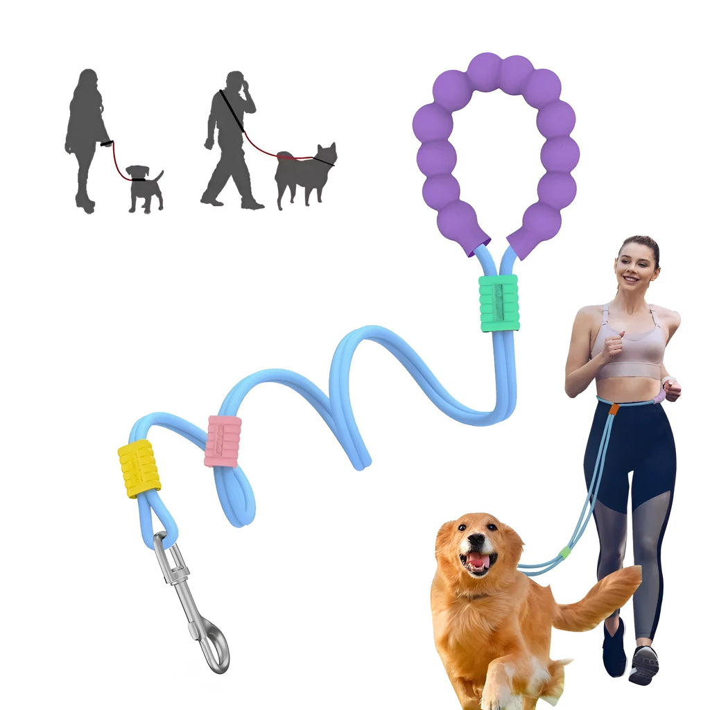 140cm nylon dog leash with anti-slip foam handle in four colour options