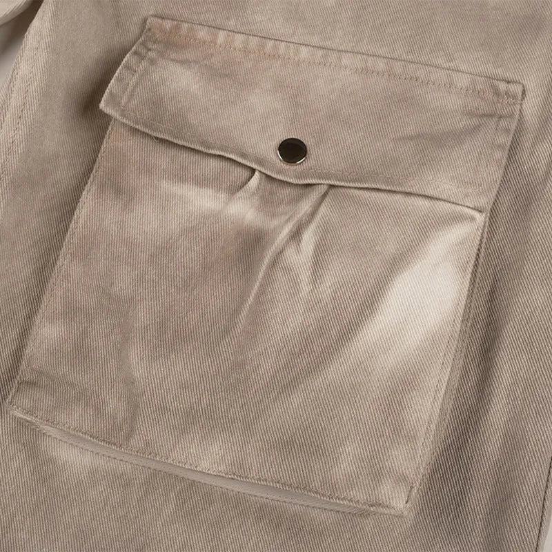 Women's dark marble wash straight leg loose fit denim casual trousers on a mid-waist