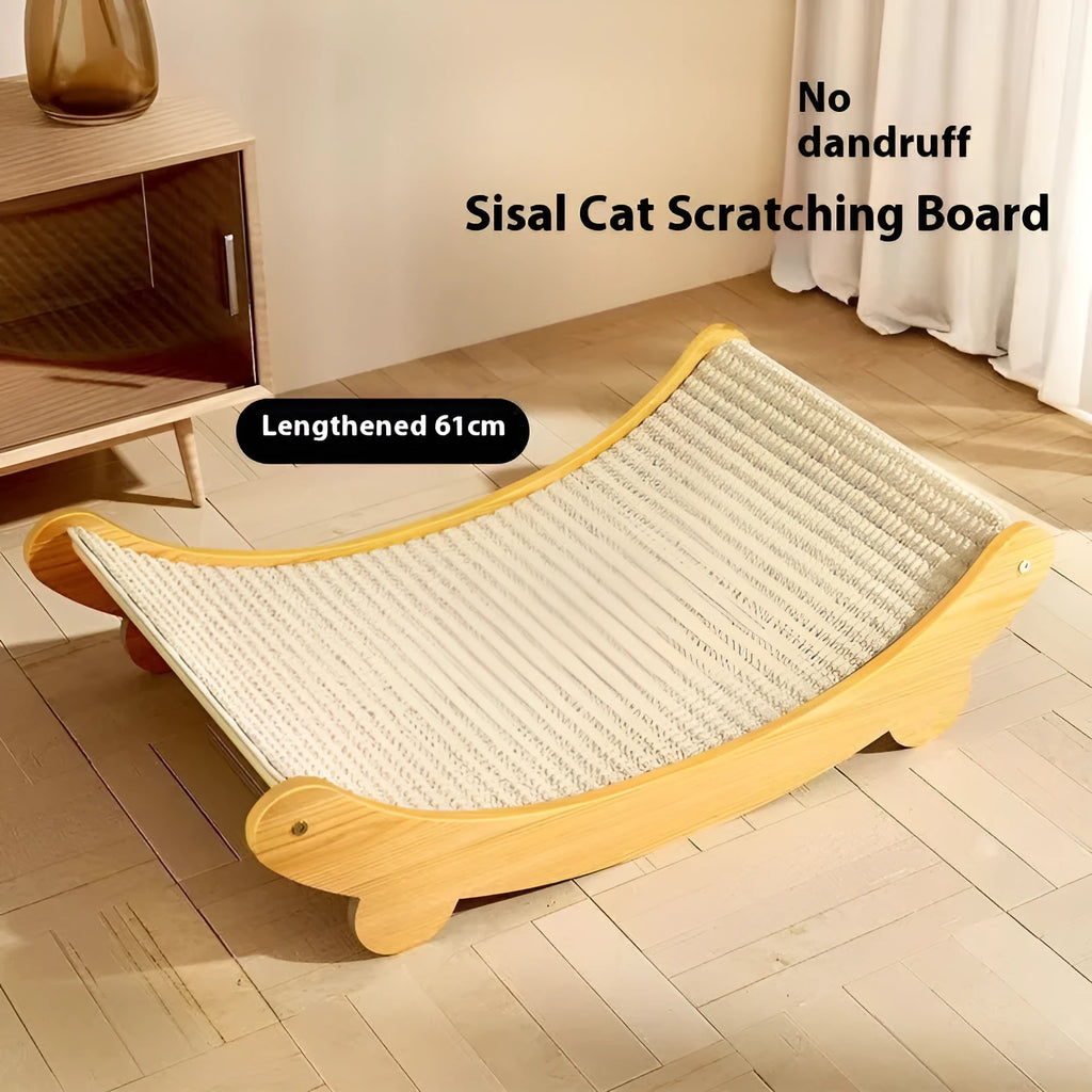 Sisal blanket cat scratch board in pastoral design available in small or large sizes