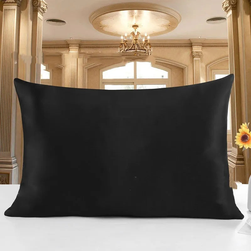 19 momme double-sided silk pillowcase showing colour options and three size variations