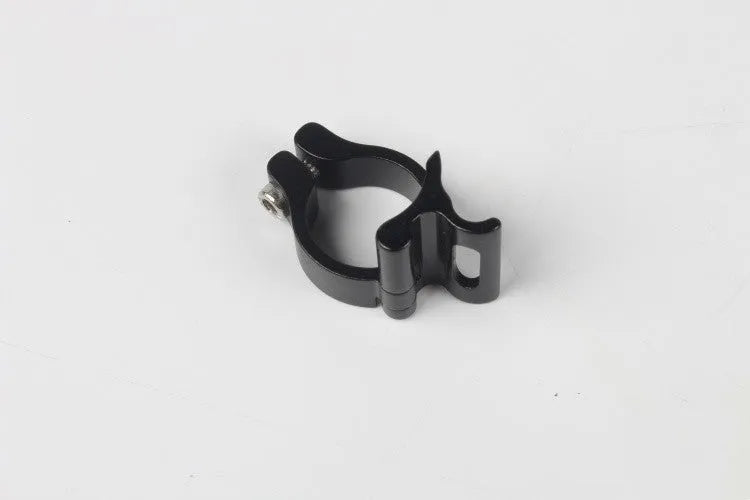 Black aluminium alloy vehicle clamp ring measuring 28.6mm diameter for automotive applications