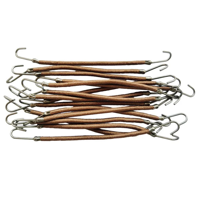 Wig double hook hair styling tool in black, dark brown, or light brown.