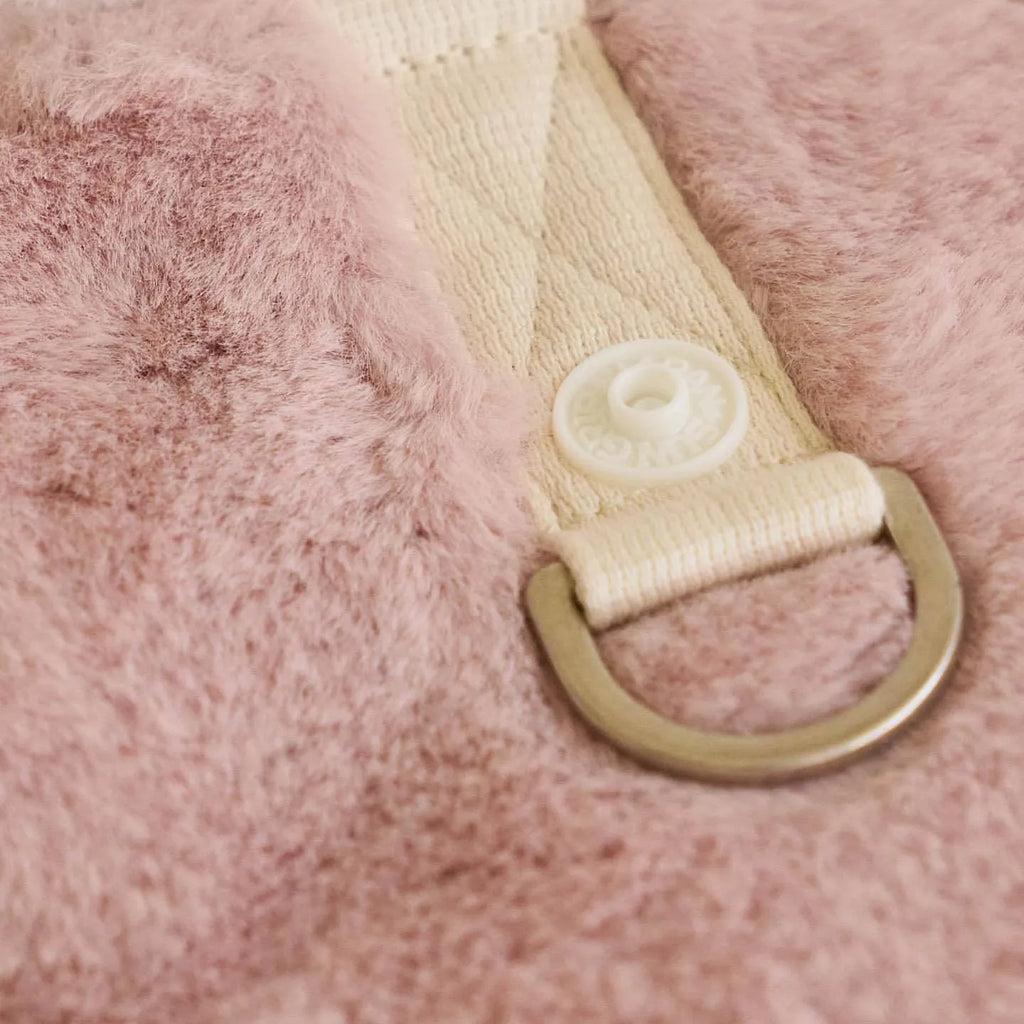 Light pink polyester pet coat for dogs and cats in casual style with size options