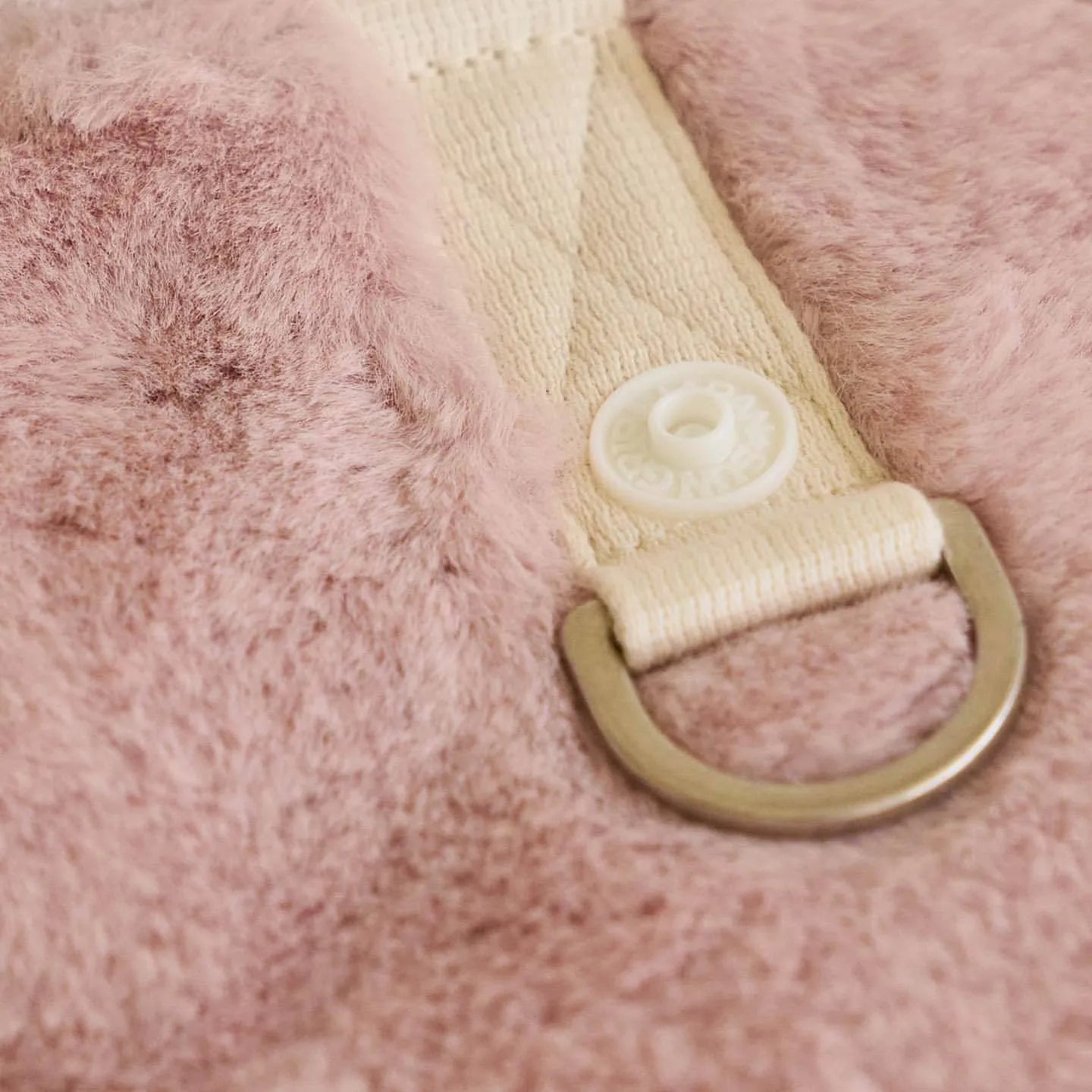 Light pink polyester pet coat for dogs and cats in casual style with size options