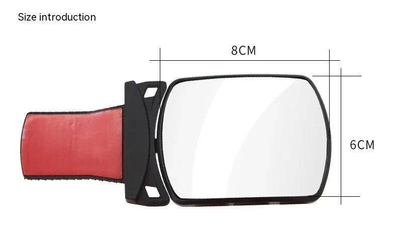 Wide angle widened car rearview mirror 8x6cm glass interior safety mirror