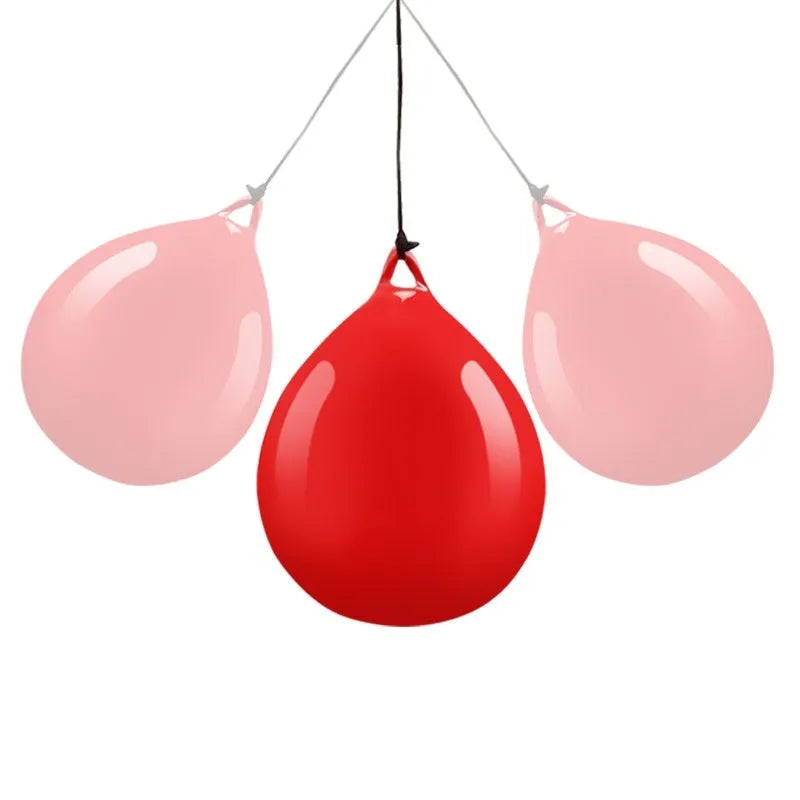 Red water filled boxing ball with hook rope for martial arts speed training