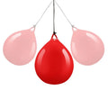 Red water filled boxing ball with hook rope for martial arts speed training
