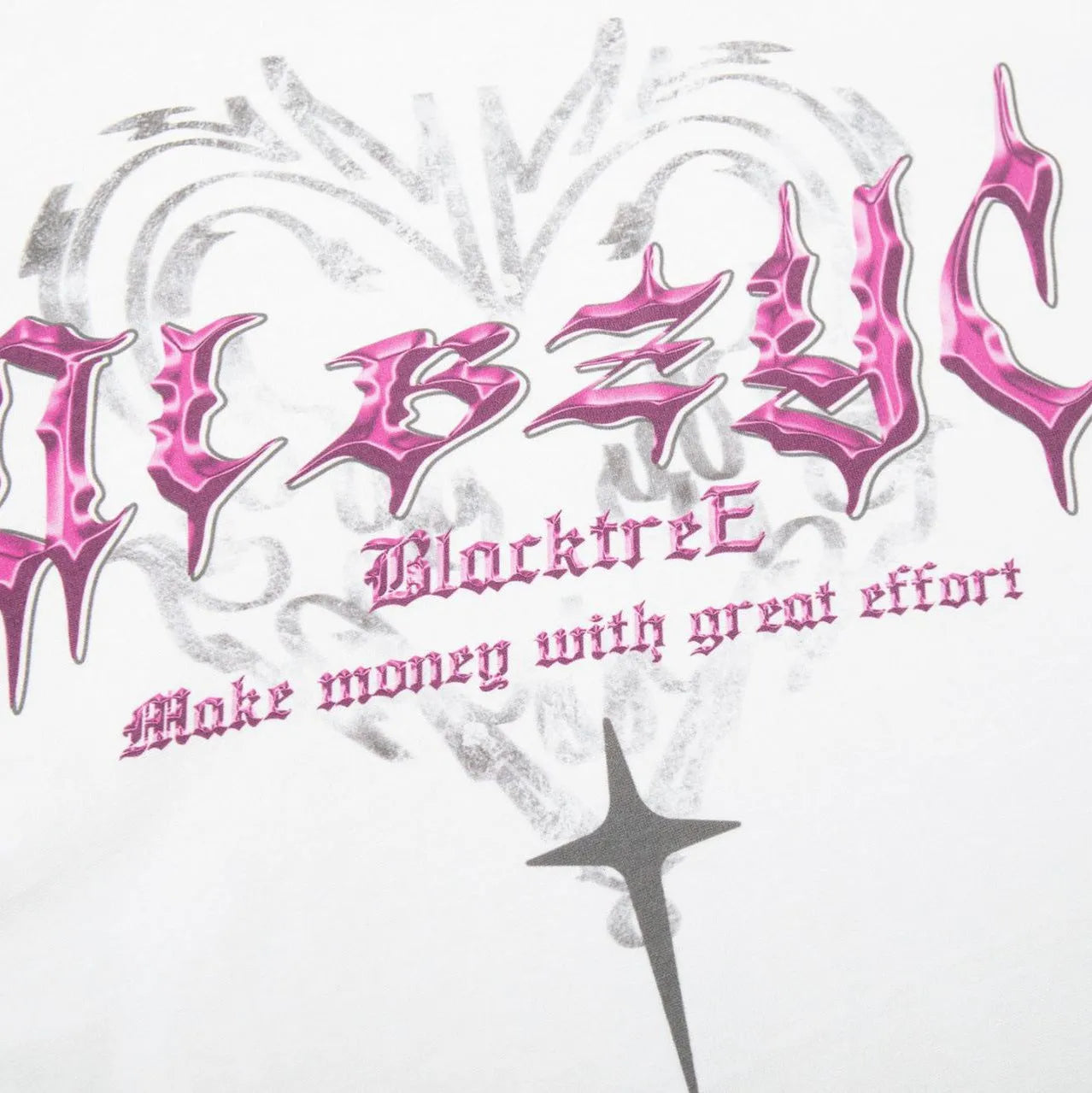 Men's black cotton t-shirt with printed retro design pattern, short sleeves, and loose fit
