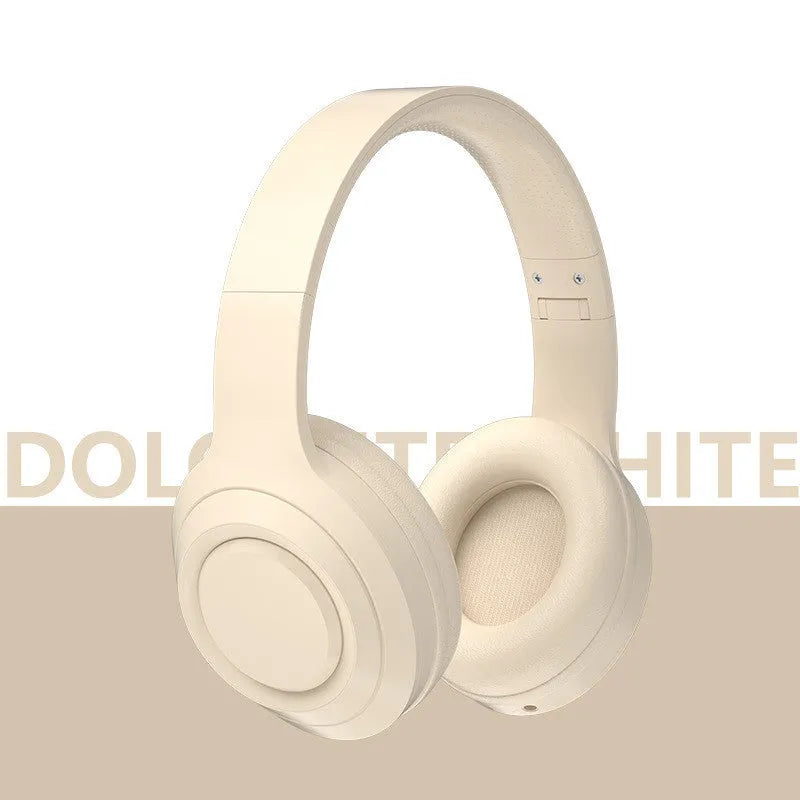 DR58 wireless Bluetooth headphones with noise reduction in white, pink, or black colours