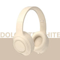 DR58 wireless Bluetooth headphones with noise reduction in white, pink, or black colours