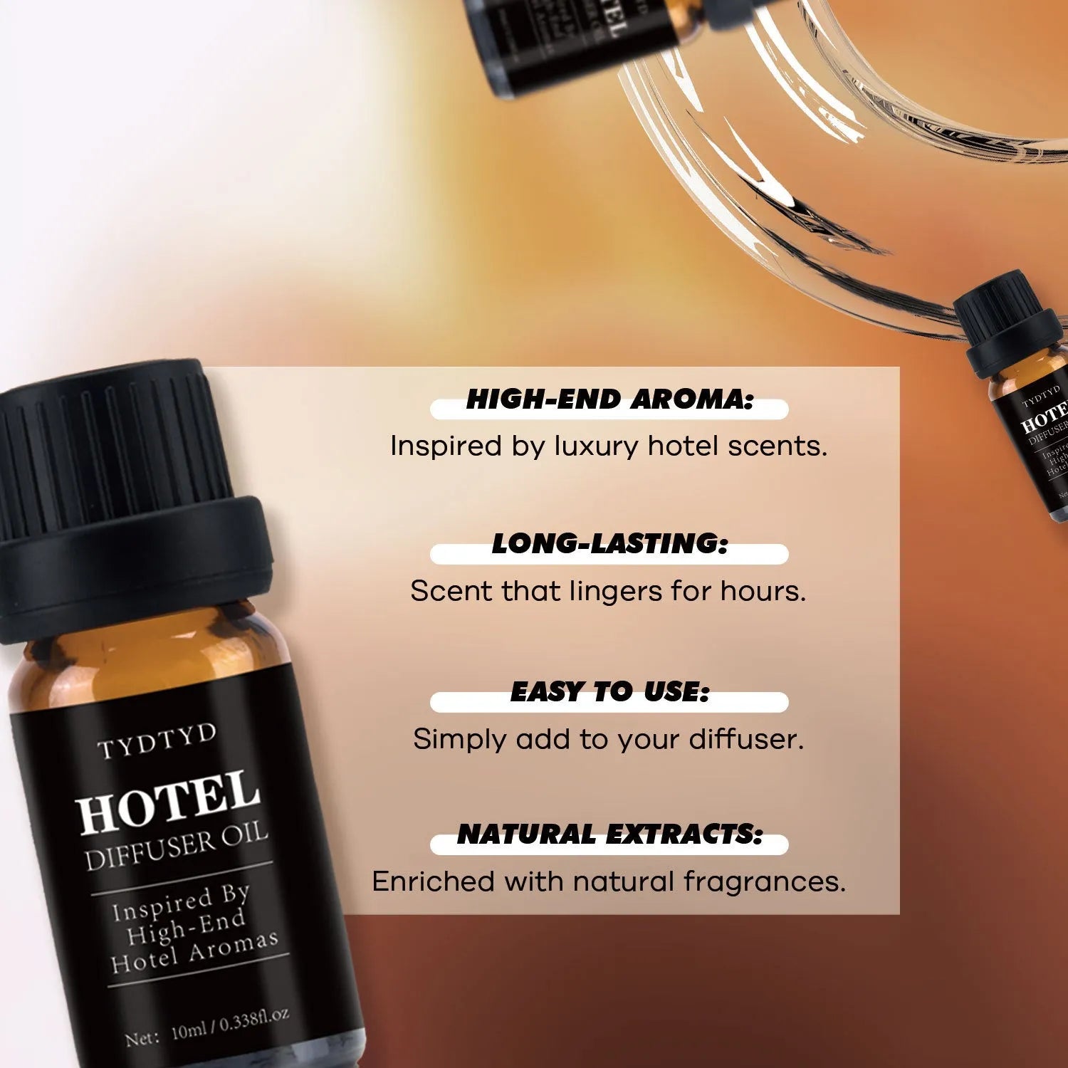 10ml bottle of natural plant fragrance essential oil with universal skin type suitability